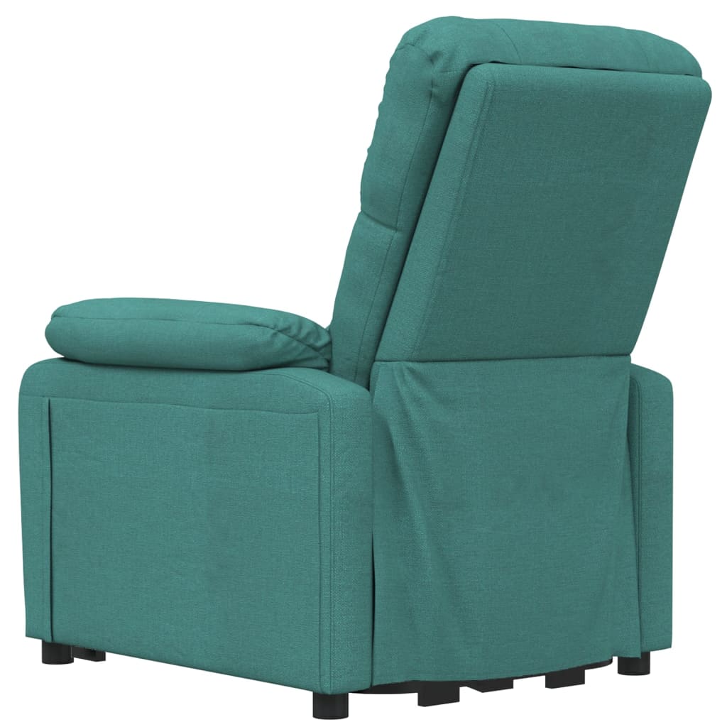 Electric recliner, dark green, fabric