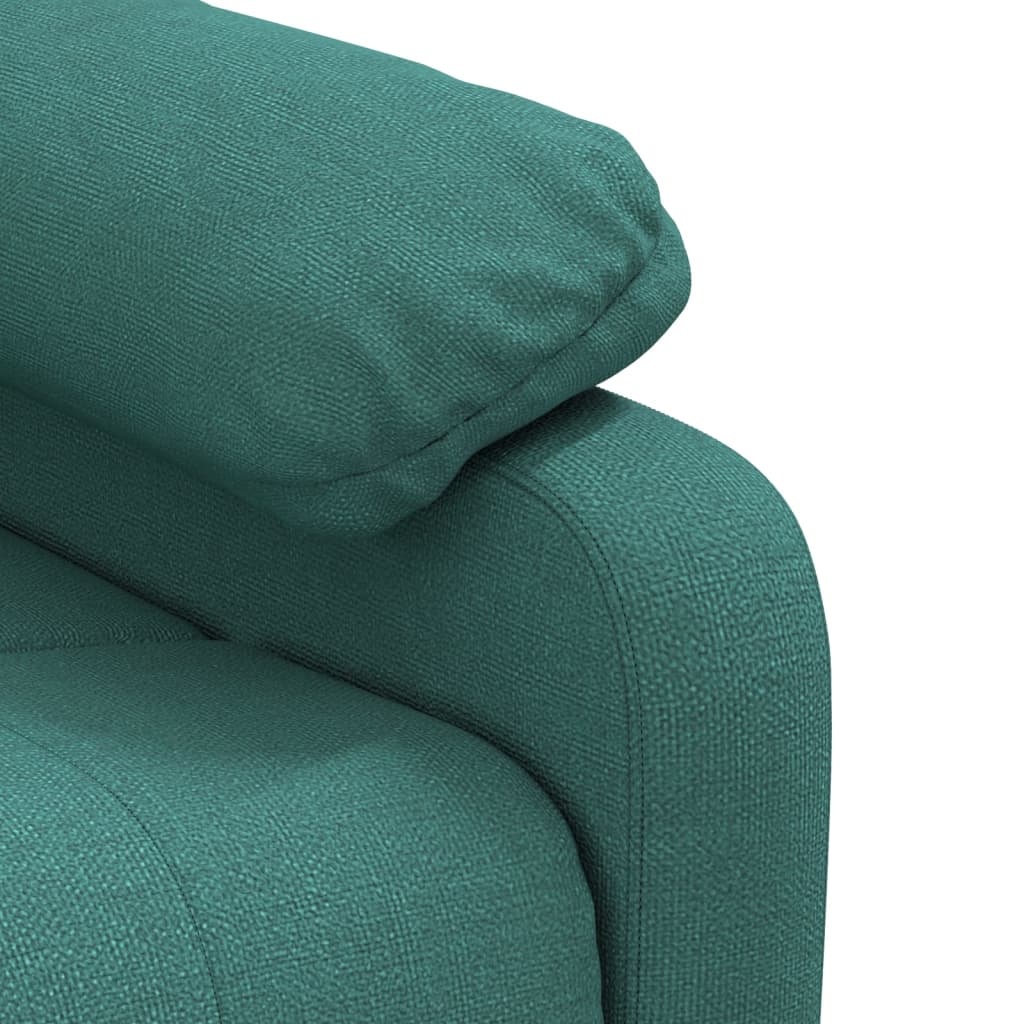 Electric recliner, dark green, fabric
