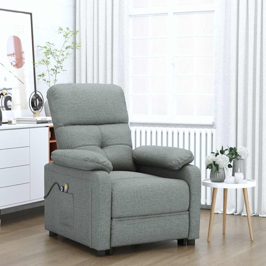 Electric massage chair, dark gray, fabric