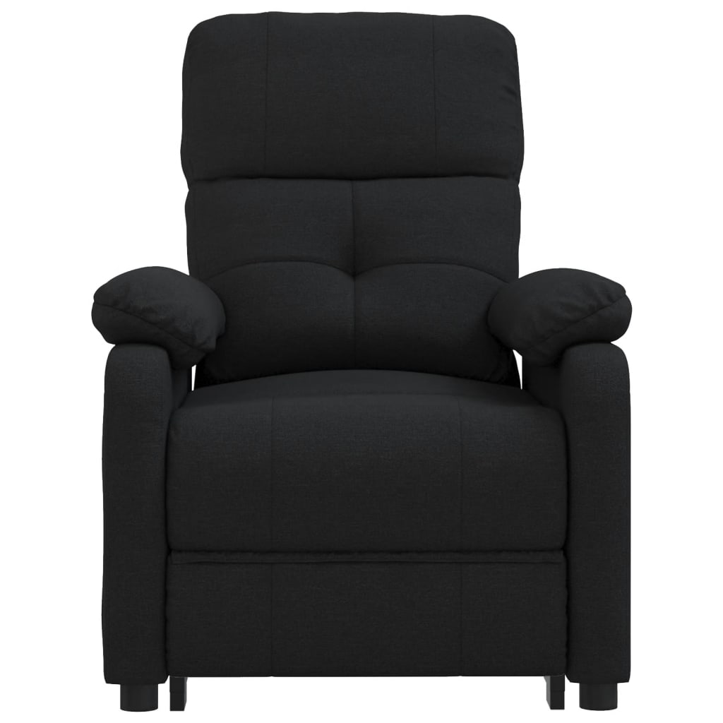 Electric massage chair, black, fabric