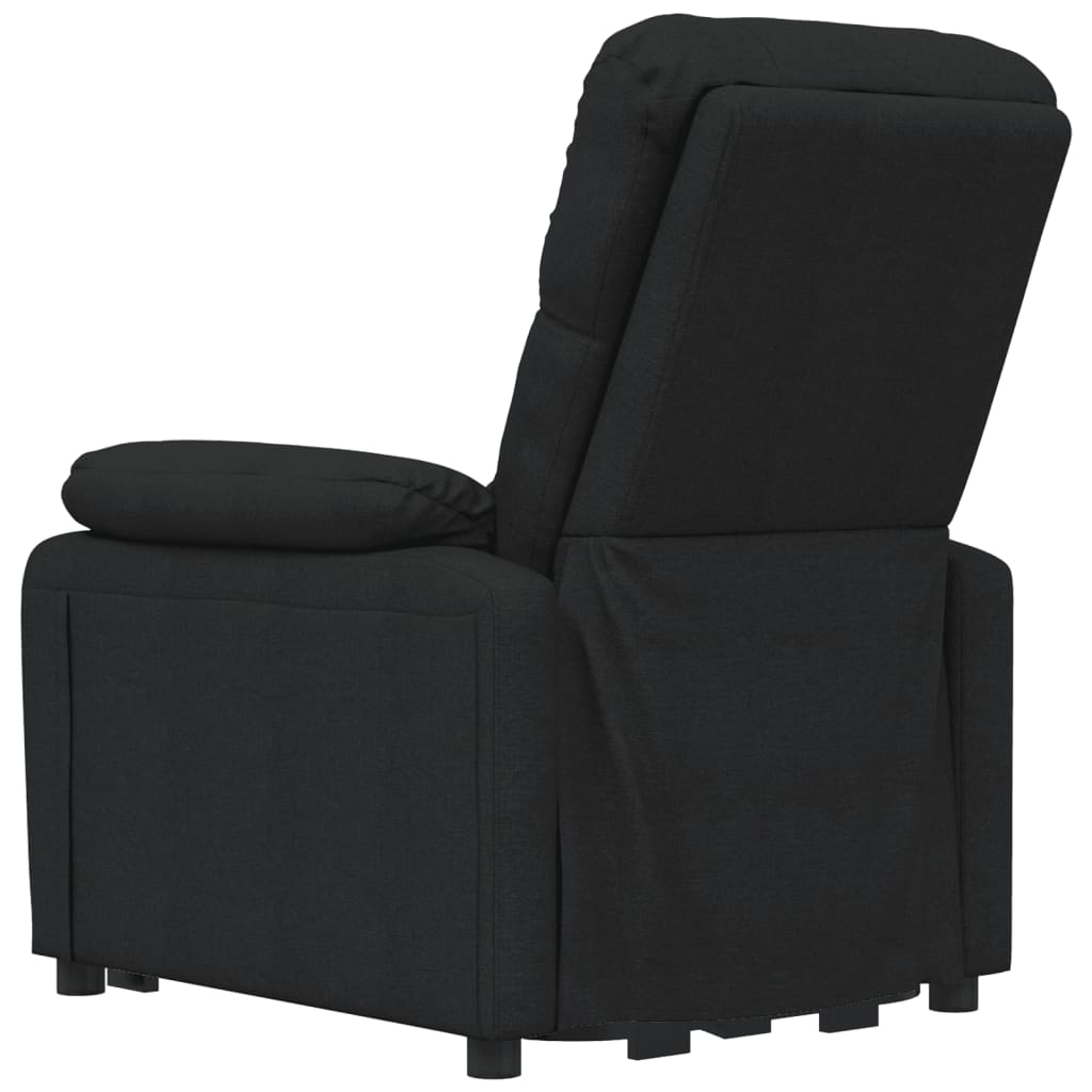 Electric massage chair, black, fabric