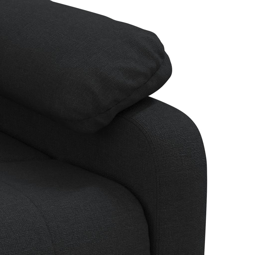 Electric massage chair, black, fabric