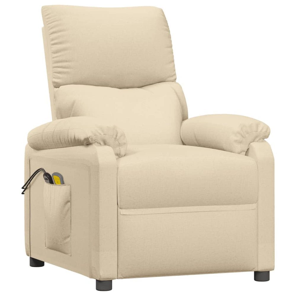 Electric massage chair, cream, fabric
