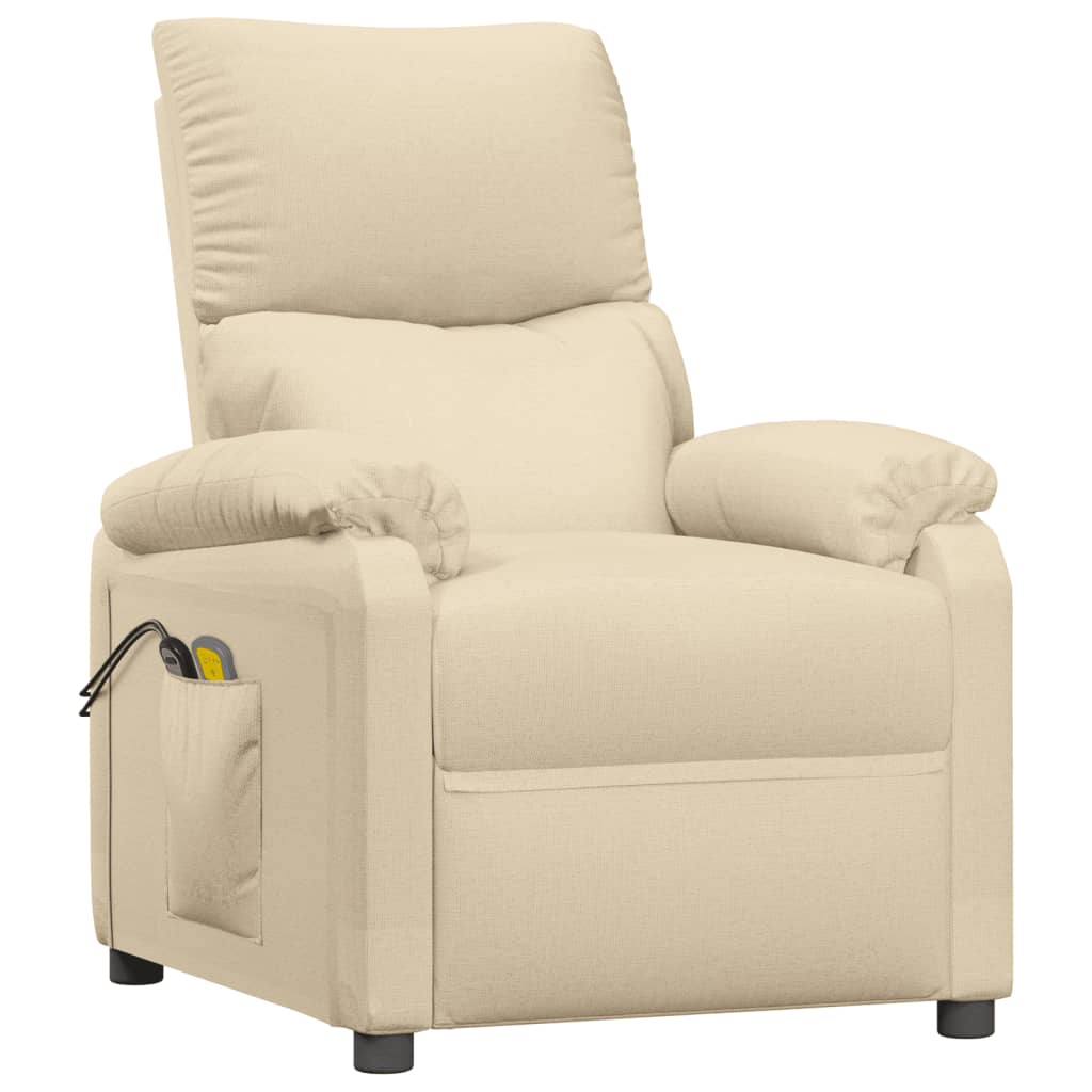 Electric massage chair, cream, fabric
