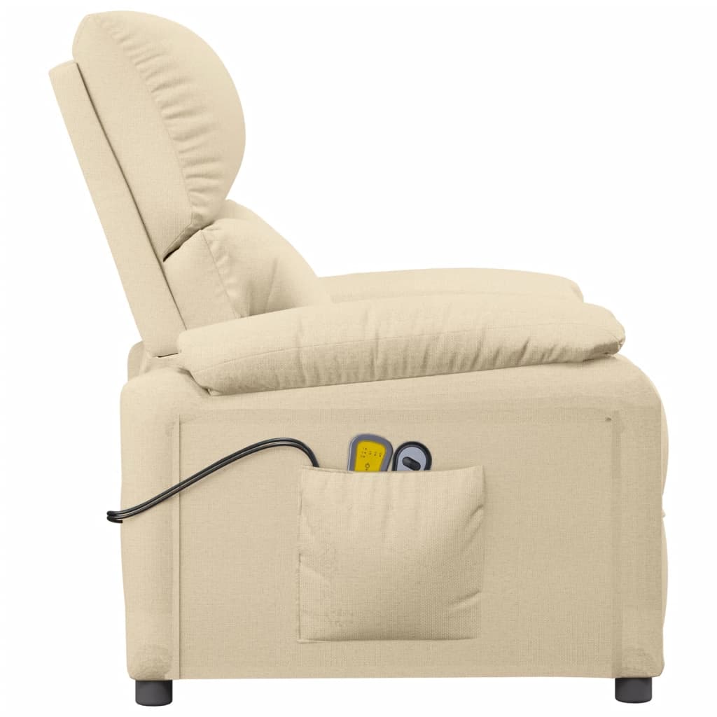 Electric massage chair, cream, fabric