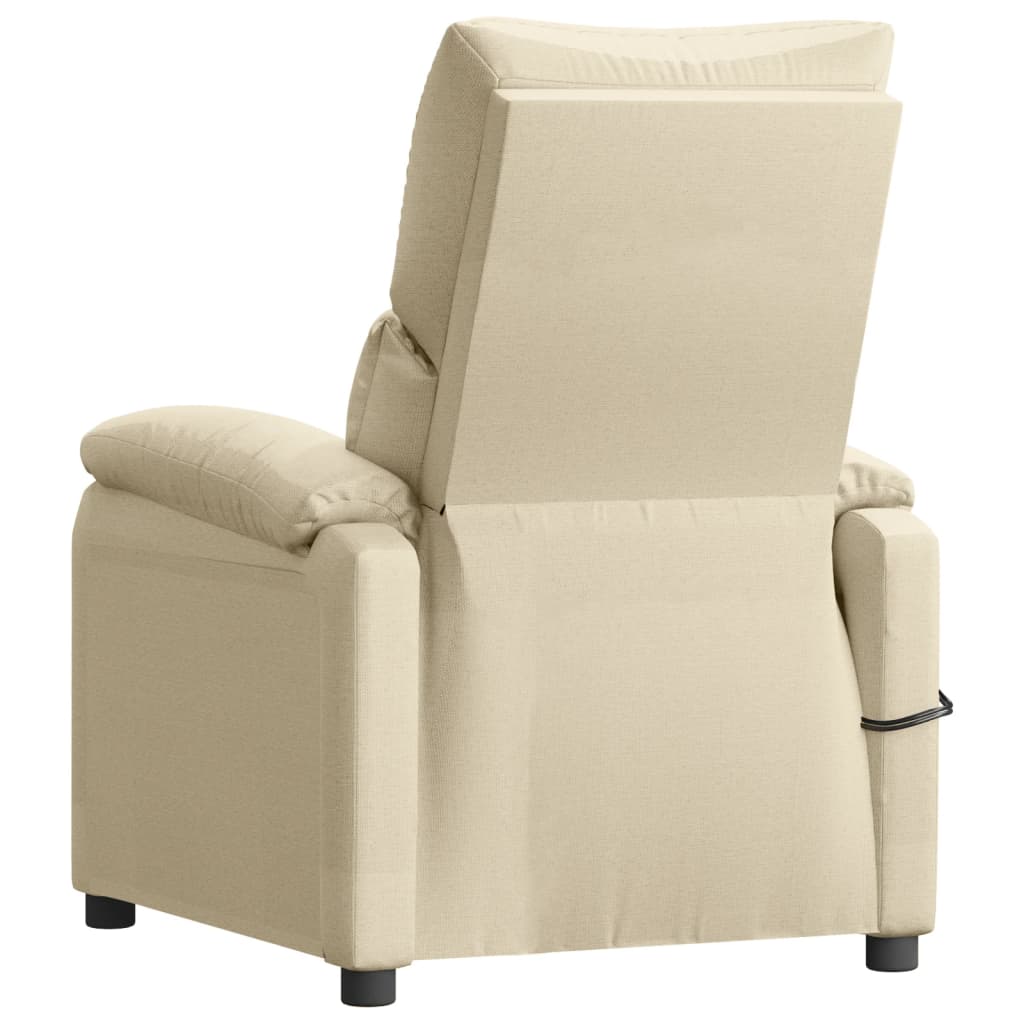 Electric massage chair, cream, fabric