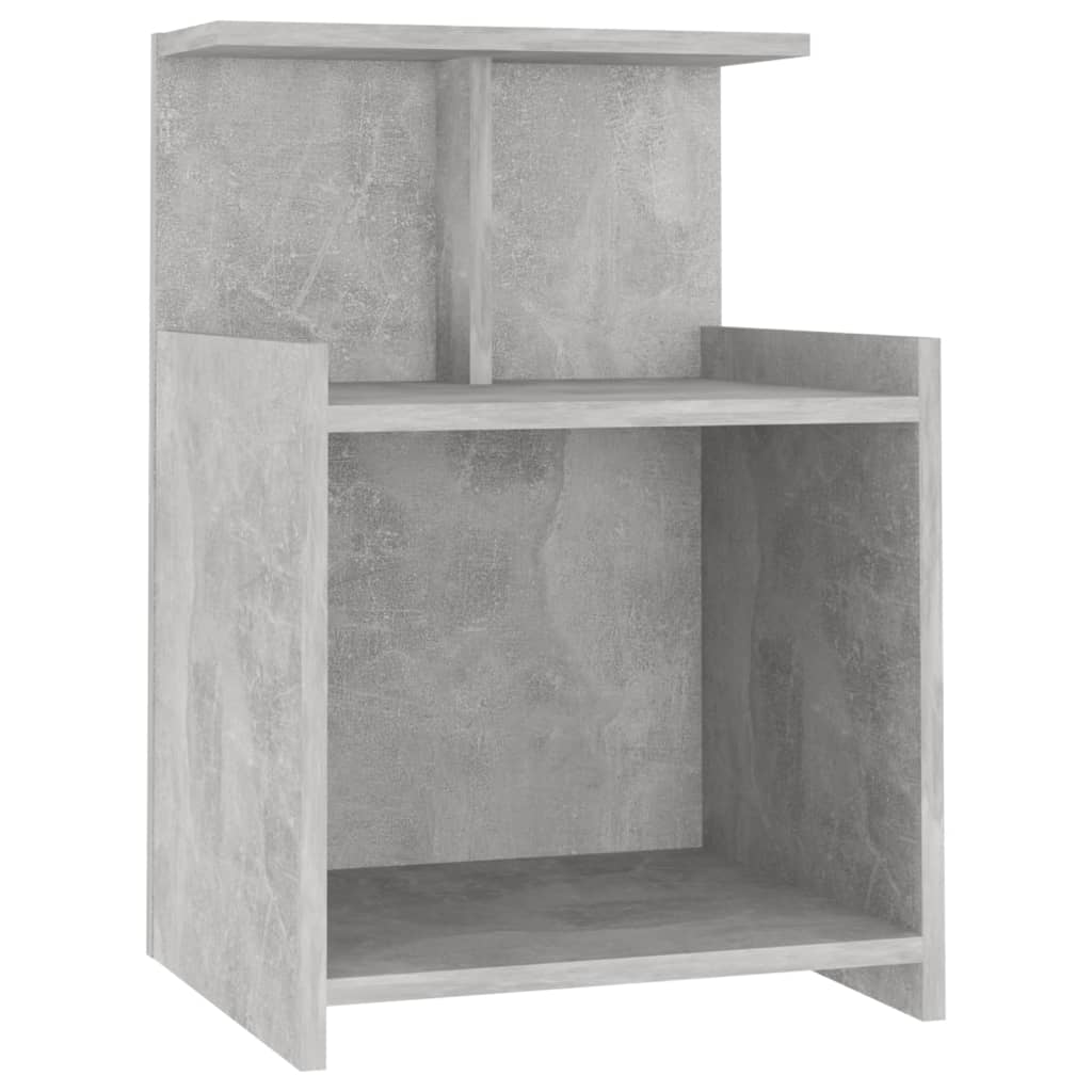 Bedside tables, 2 pcs., concrete, 40x35x60cm, treated wood