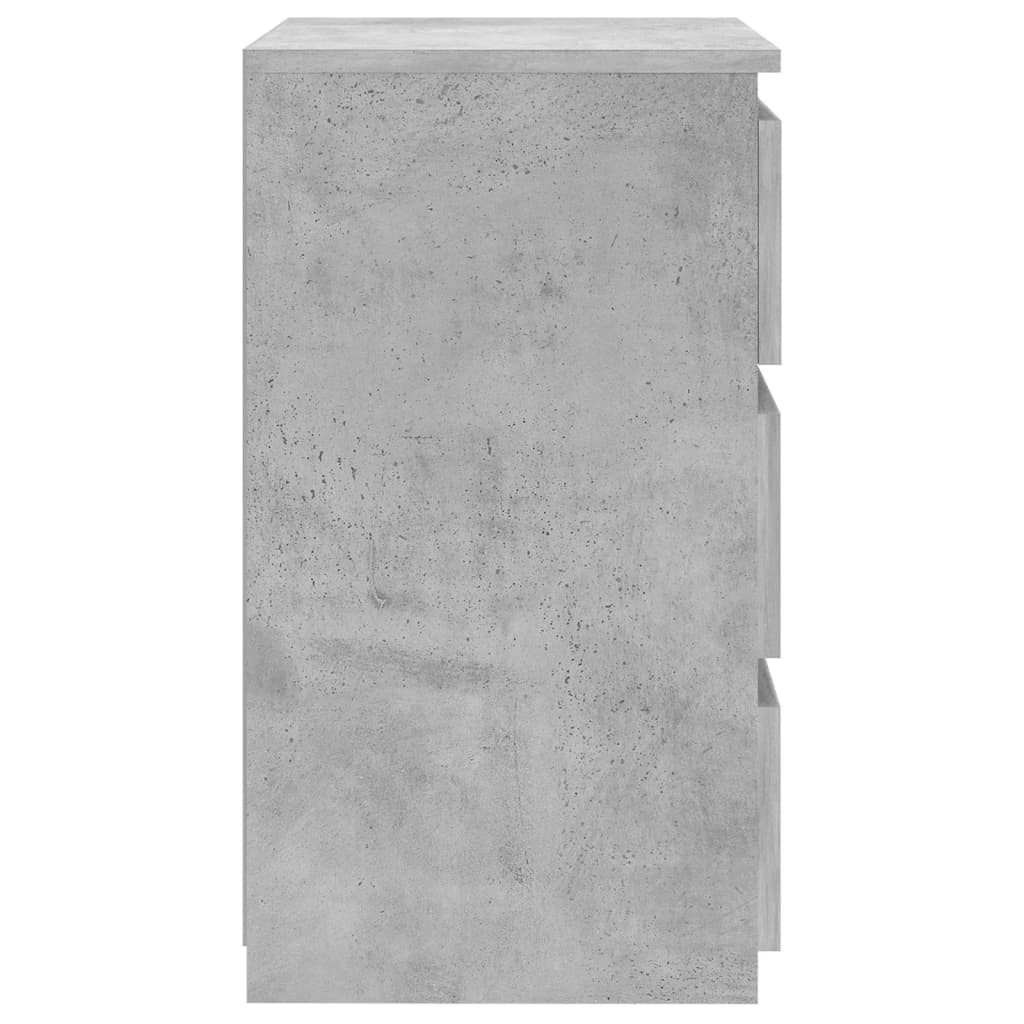 Naktinė spintelė, betono, 40x35x62,5cm, apdirbta mediena
