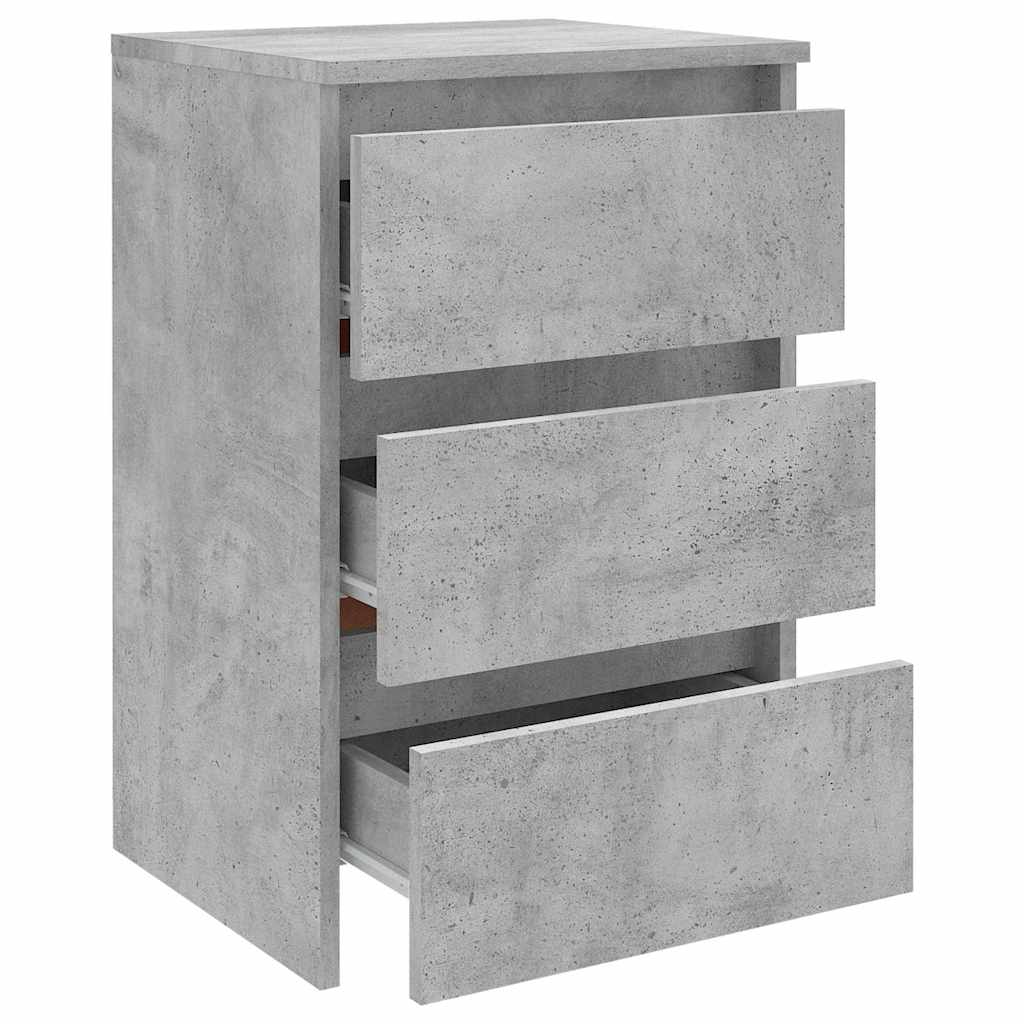 Naktinė spintelė, betono, 40x35x62,5cm, apdirbta mediena