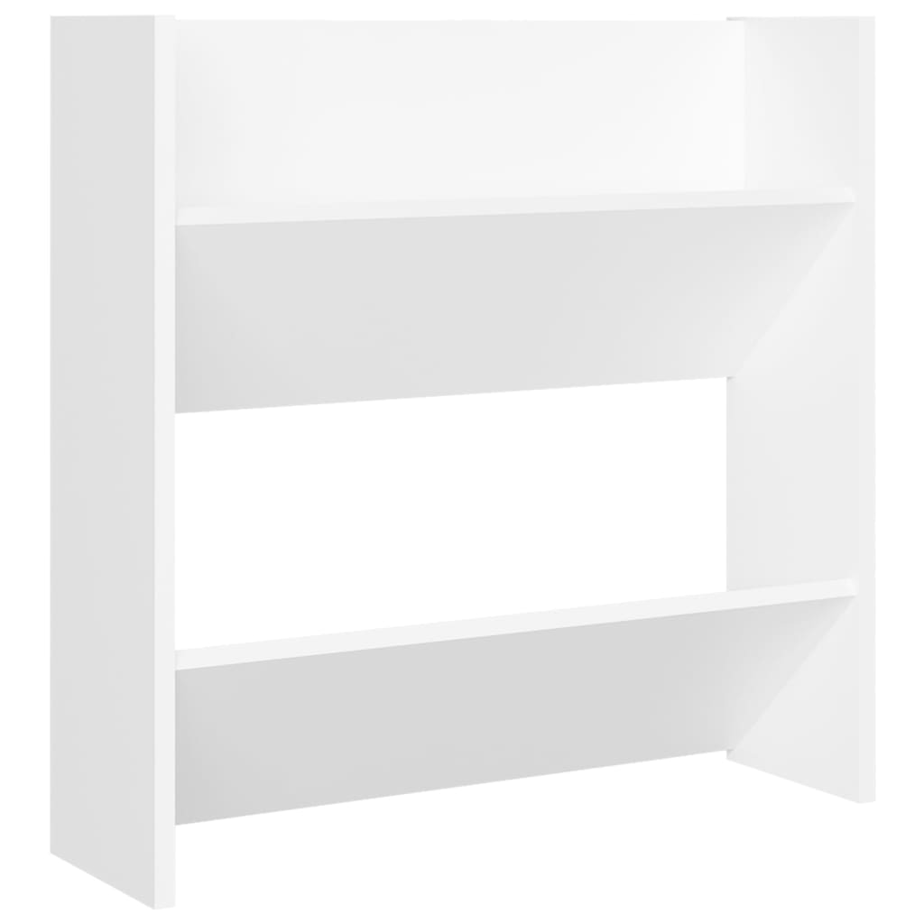Sieninės spintelės batams, 4vnt., baltos, 60x18x60cm, mediena