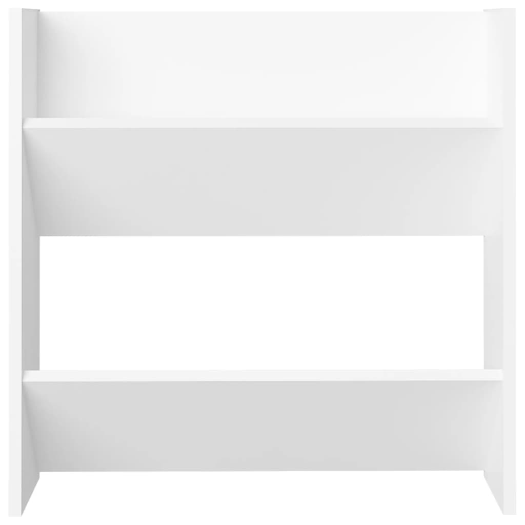 Sieninės spintelės batams, 4vnt., baltos, 60x18x60cm, mediena