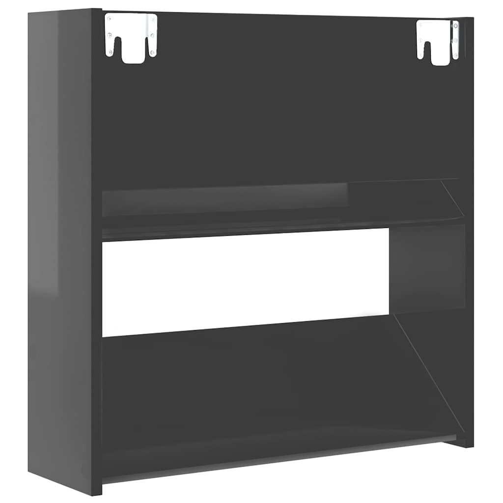 Sieninės spintelės batams, 2vnt., pilkos, 60x18x60cm, mediena