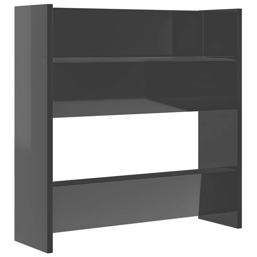Sieninės spintelės batams, 4vnt., pilkos, 60x18x60cm, mediena