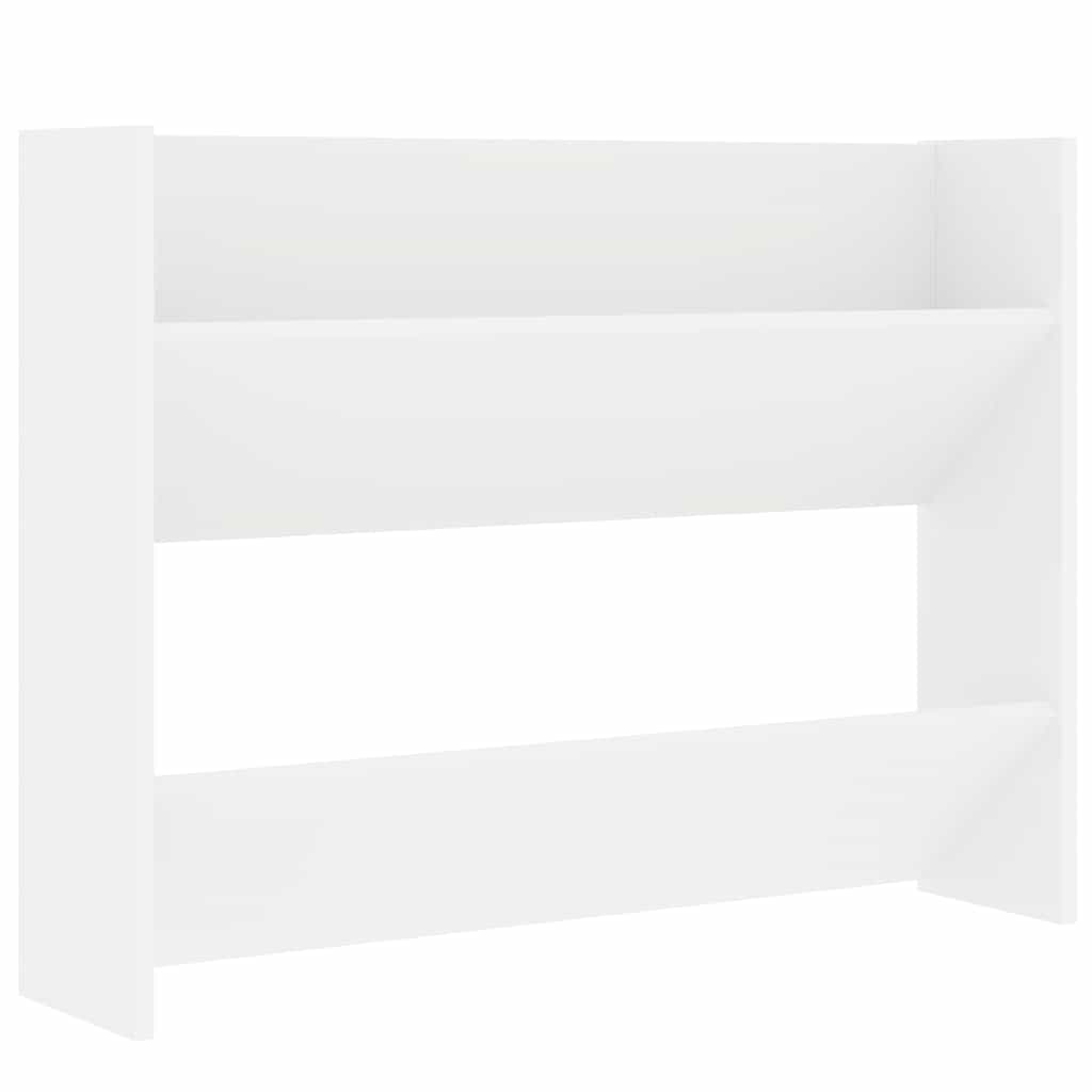 Sieninės spintelės batams, 2vnt., baltos, 80x18x60cm, MDP
