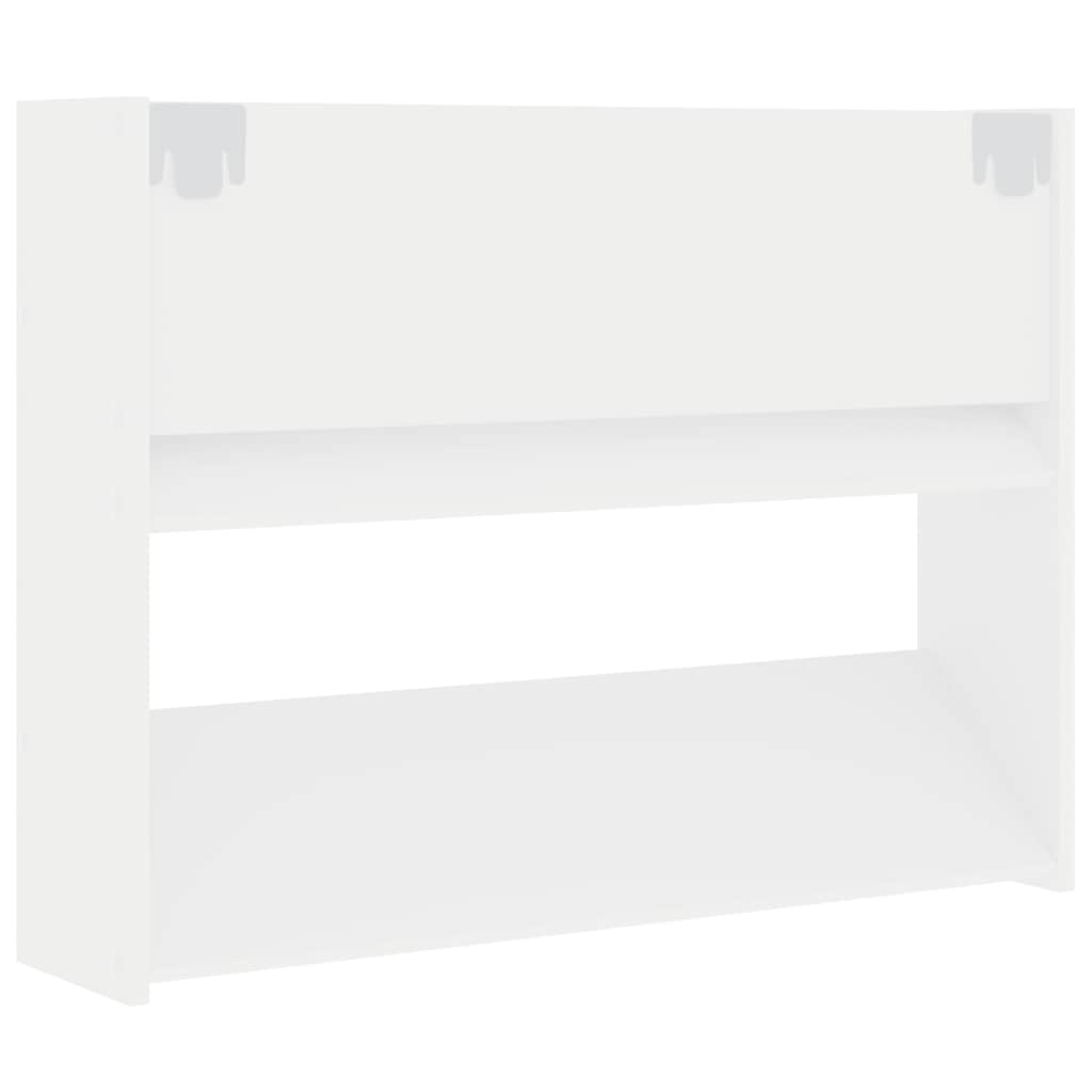 Sieninės spintelės batams, 2vnt., baltos, 80x18x60cm, MDP