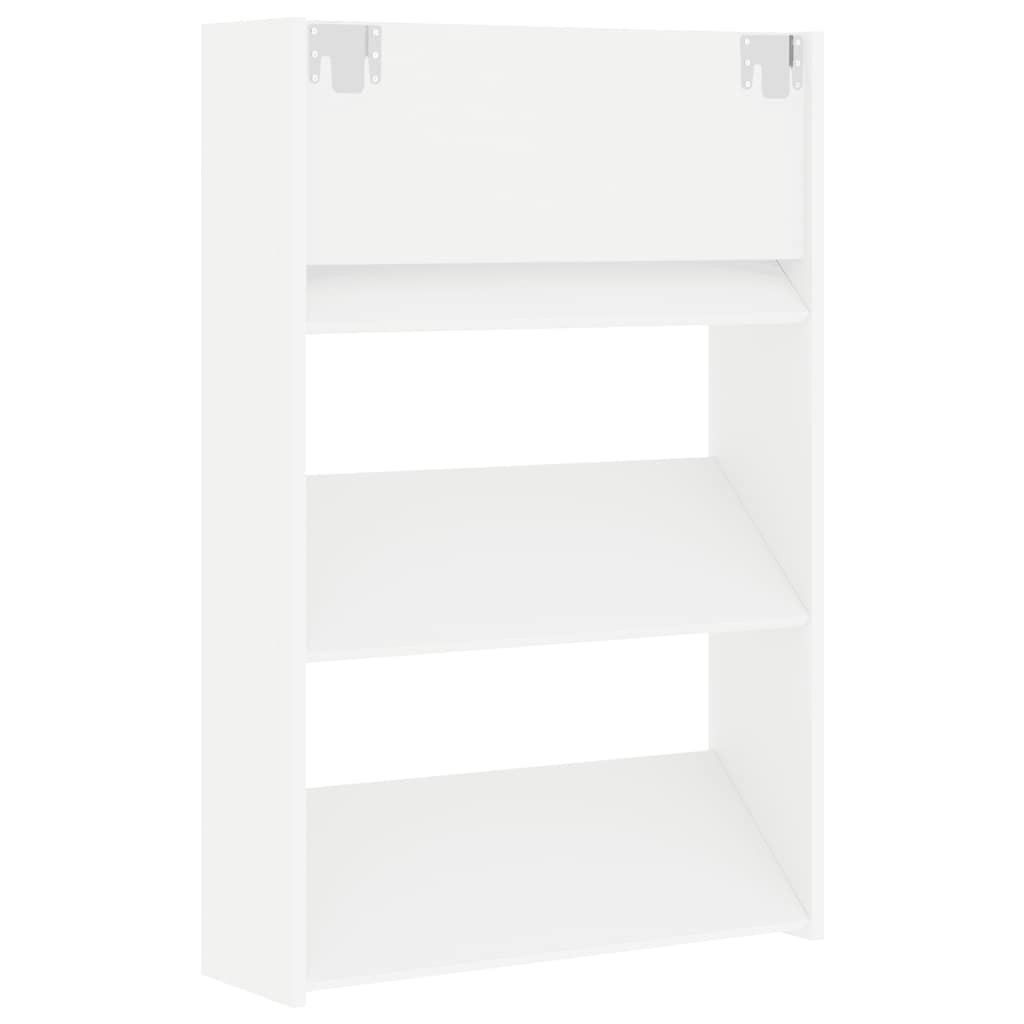 Wall shoe cabinet, white, 60x18x90cm, particle board