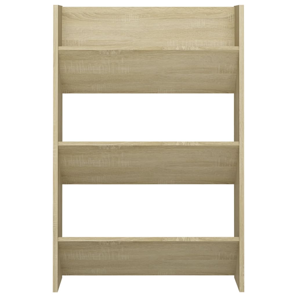 Wall-mounted shoe cabinets, 2 pcs., oak, 60x18x90cm, chipboard