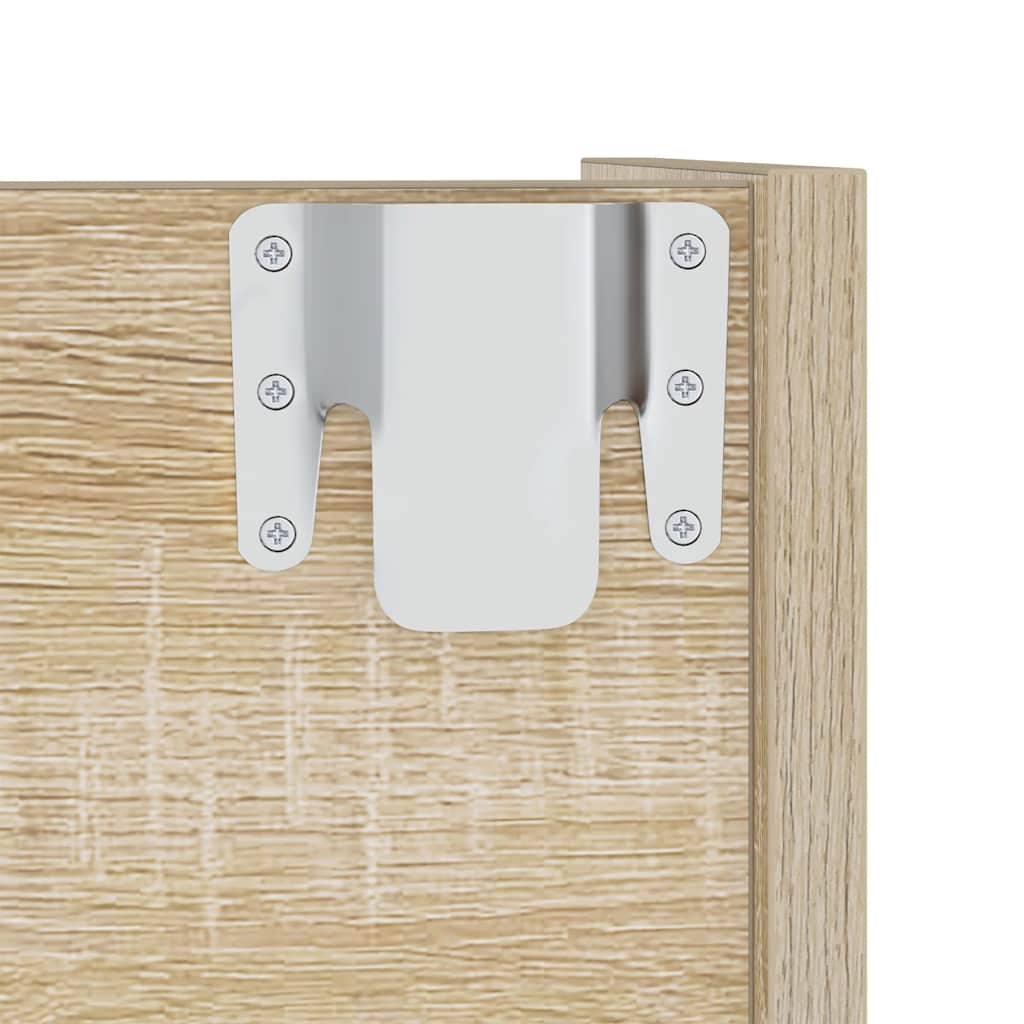Wall-mounted shoe cabinets, 2 pcs., oak, 60x18x90cm, chipboard