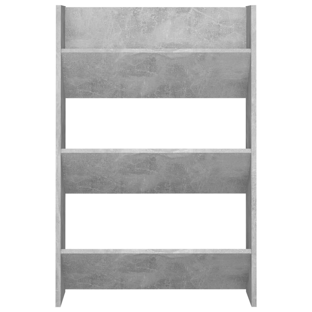 Wall-mounted shoe cabinets, 2 pcs., grey, 60x18x90cm, chipboard
