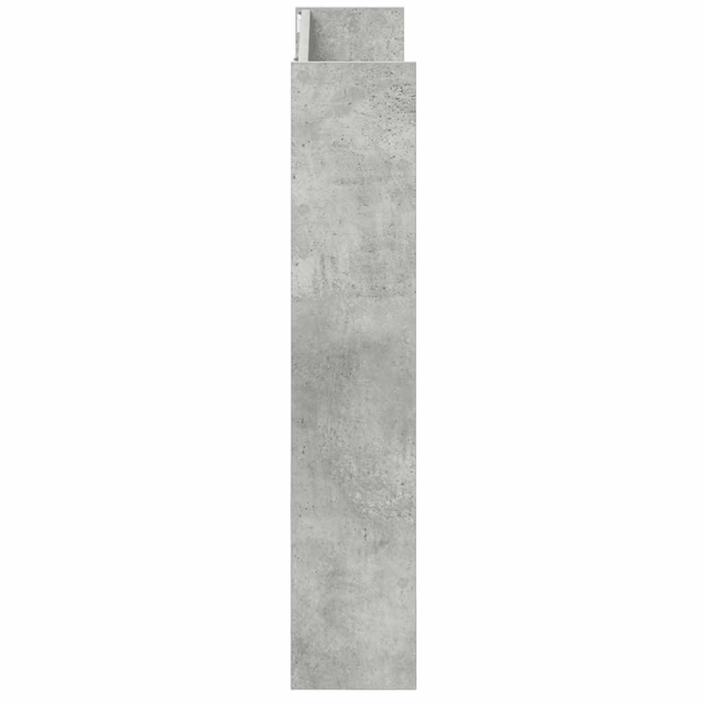 Wall-mounted shoe cabinet, concrete grey, 80x18x90cm, chipboard