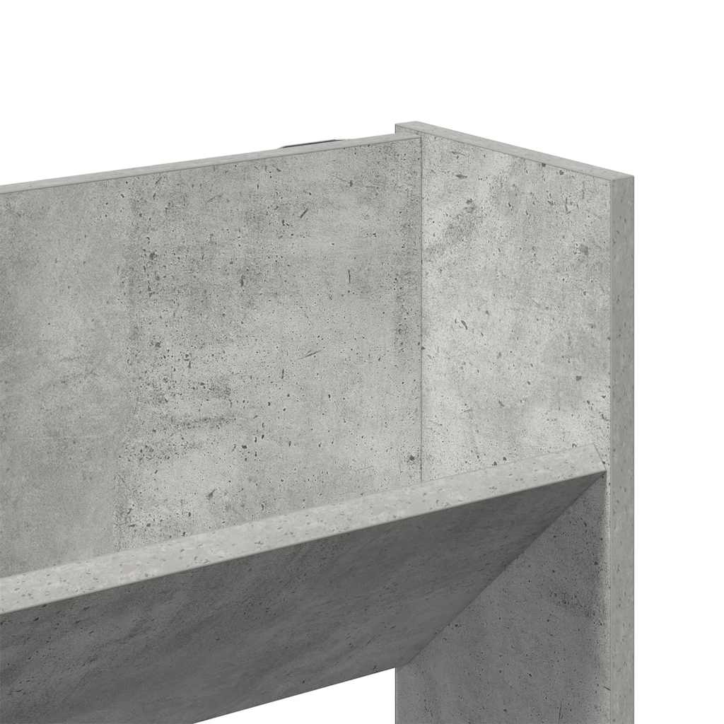 Wall-mounted shoe cabinet, concrete grey, 80x18x90cm, chipboard
