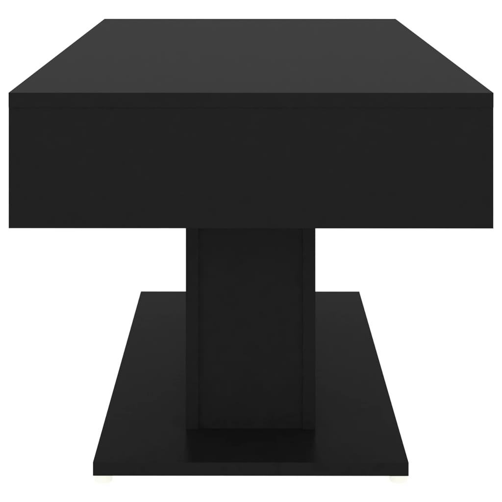 Coffee table, black, 96x50x45cm, engineered wood