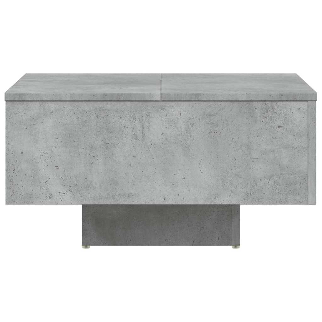Galda virsma, betona pelēka, 60x60x31,5 cm, apstrādāta koksne
