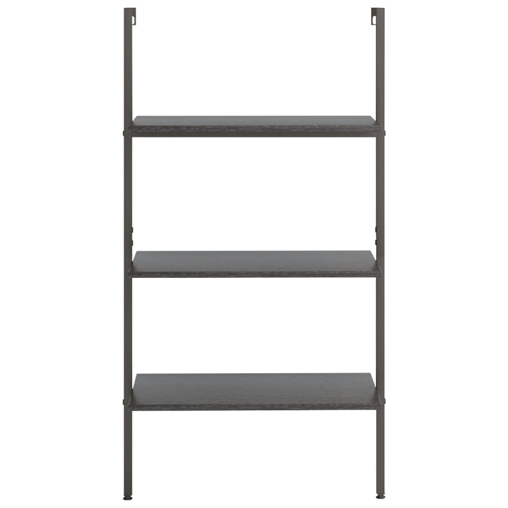 Leaning shelf, 3-tier, black, 64x35x120.5cm