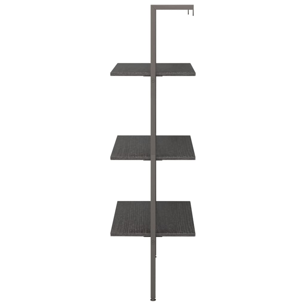 Leaning shelf, 3-tier, black, 64x35x120.5cm