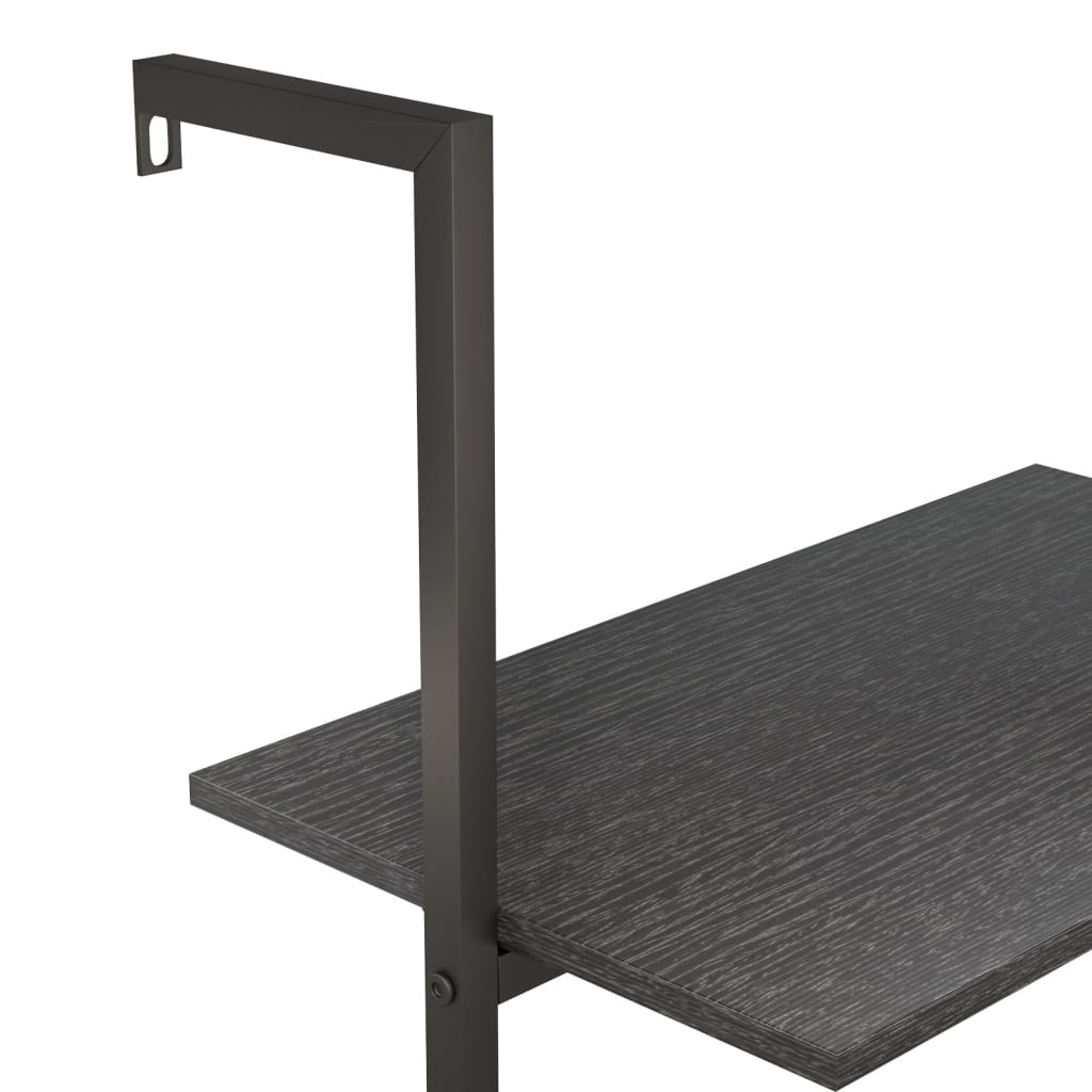 Leaning shelf, 3-tier, black, 64x35x120.5cm