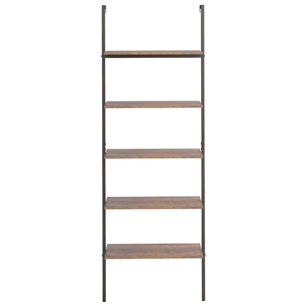 Leaning shelf, 5-tier, dark brown/black, 64x35x185cm