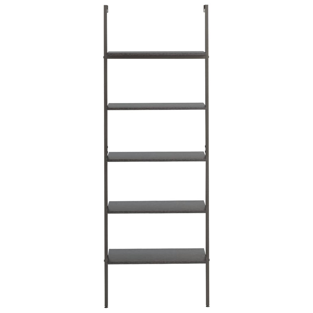Leaning shelf, 5-tier, black, 64x35x185cm