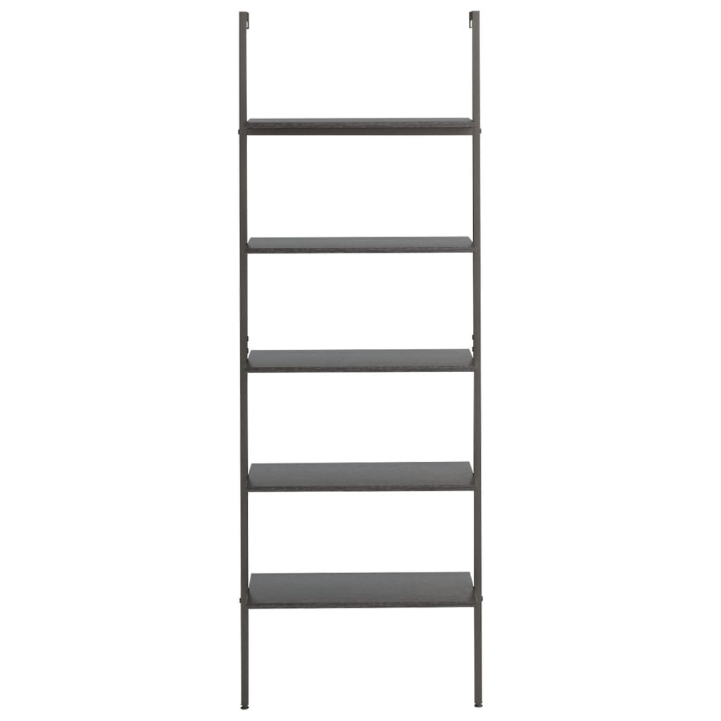 Leaning shelf, 5-tier, black, 64x35x185cm