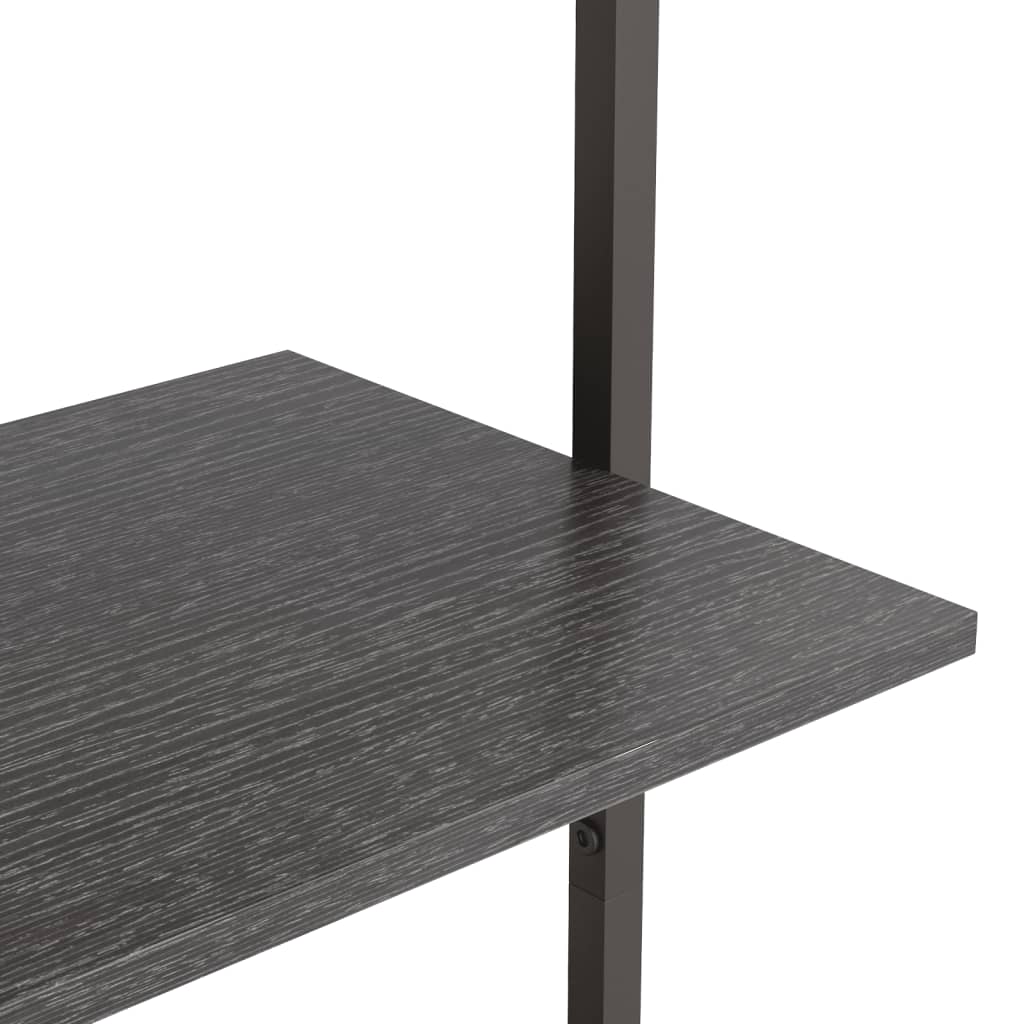 Leaning shelf, 5-tier, black, 64x35x185cm