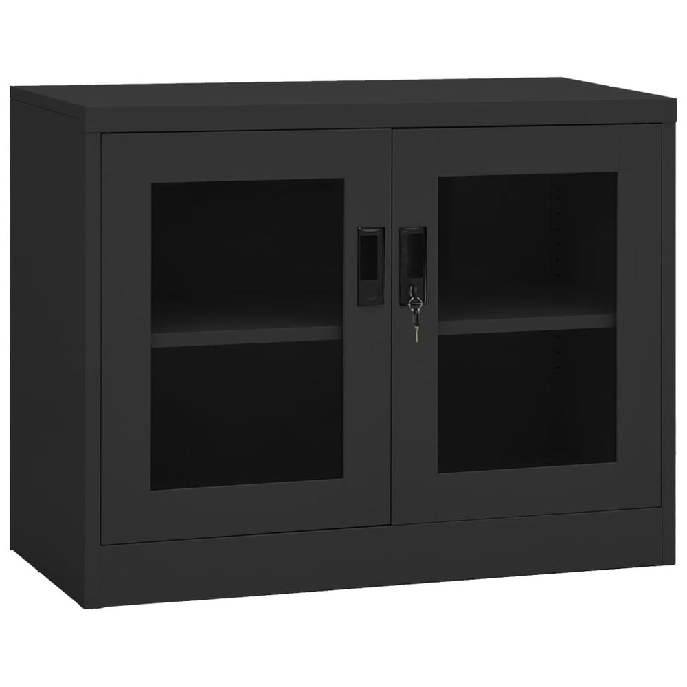 Office cabinet, anthracite, 90x40x70cm, steel