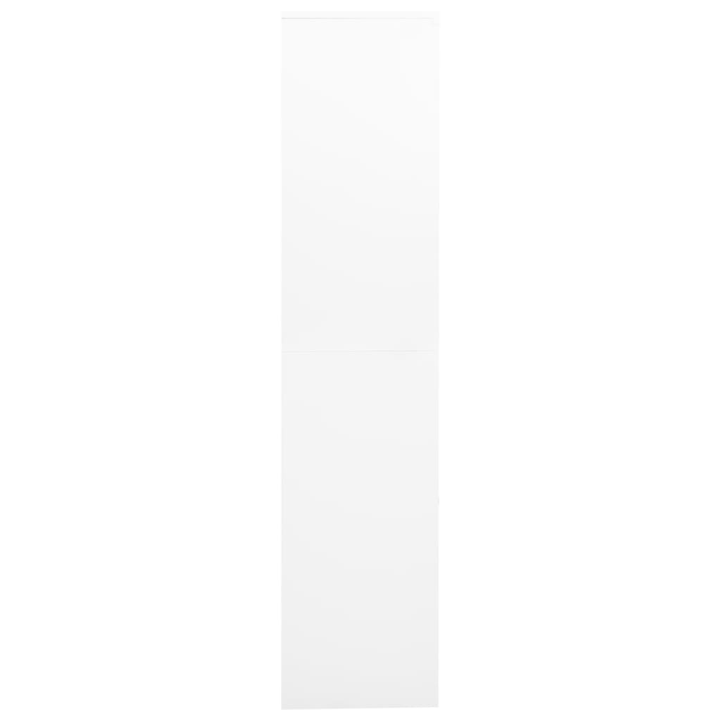 Biuro spintelė, balta, 90x40x180cm, plienas/grūdintas stiklas