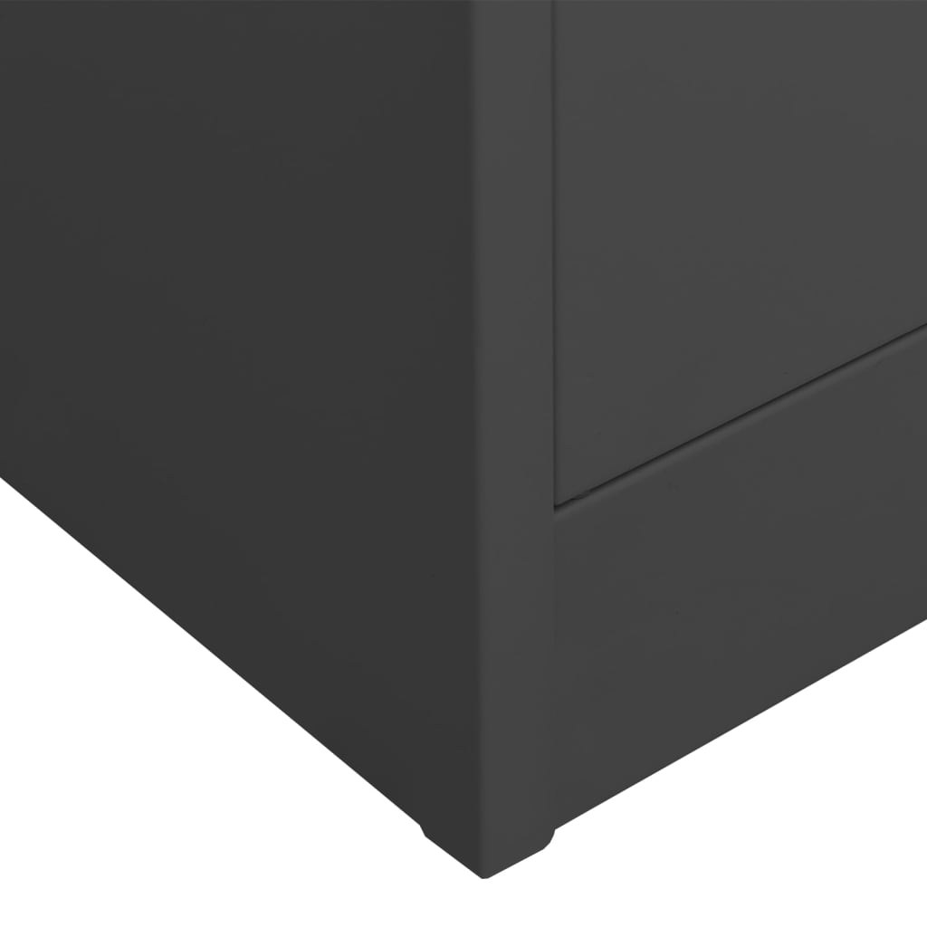 Biroja skapis, antracīta krāsā, 90x40x180cm, tērauds