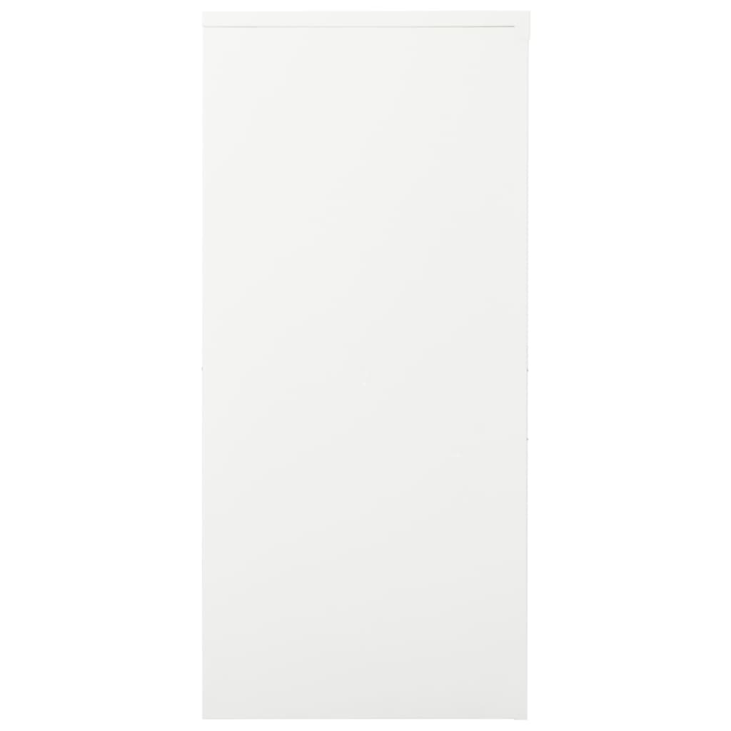 Skapis ar bīdāmām durvīm, balts, 90x40x90cm, tērauds