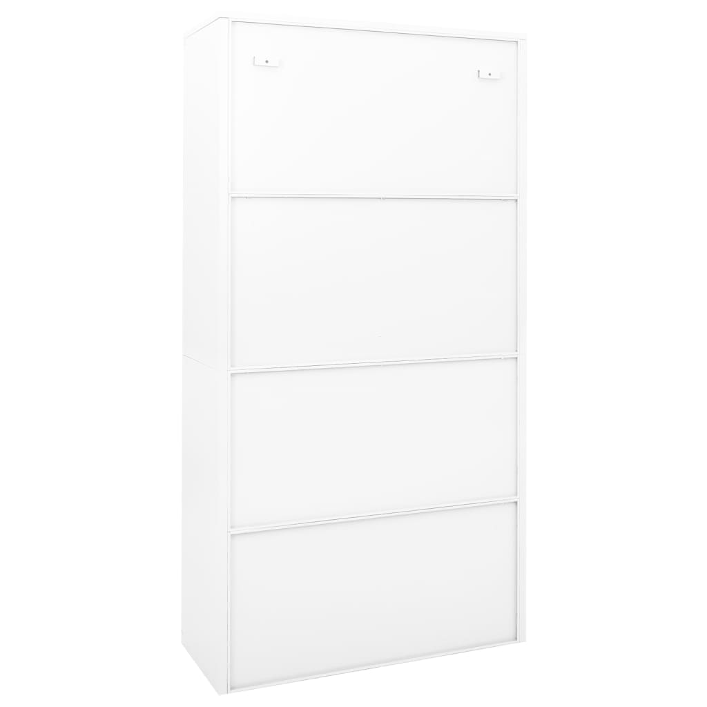 Office cabinet with sliding doors, white, 90x40x180cm, steel