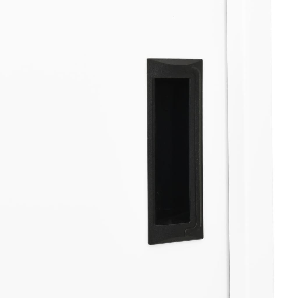 Office cabinet with sliding doors, white, 90x40x180cm, steel
