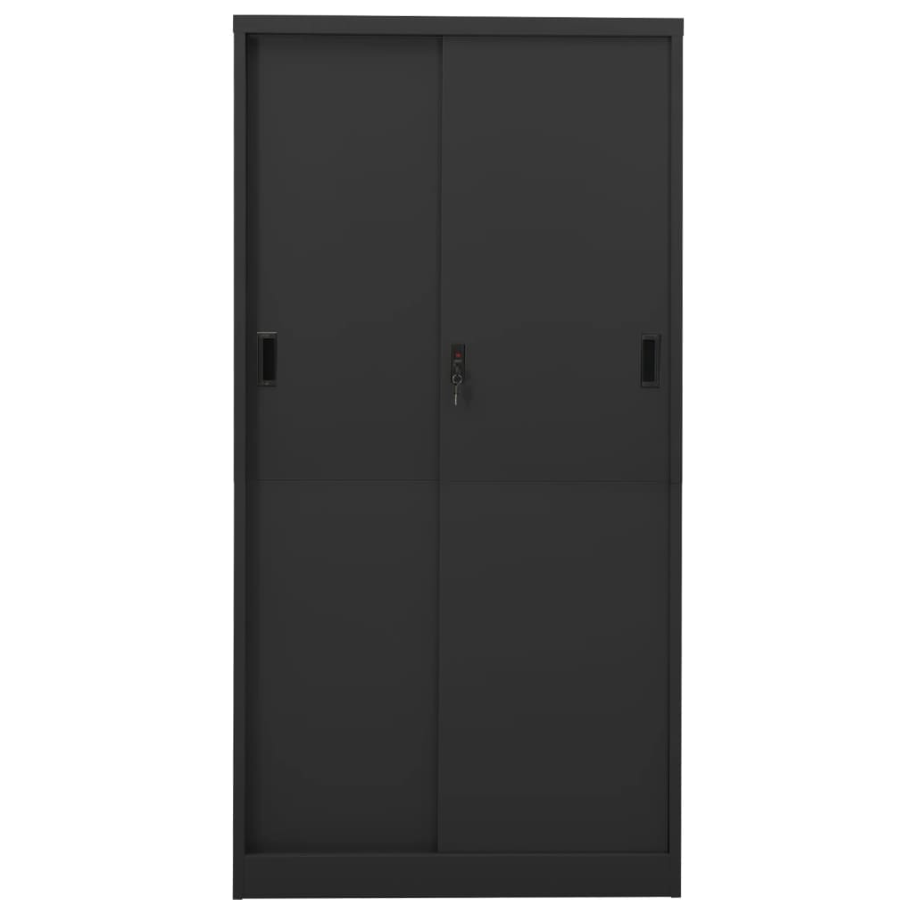 Spintelė su stumdomom durim, antracito, 90x40x180cm, plienas