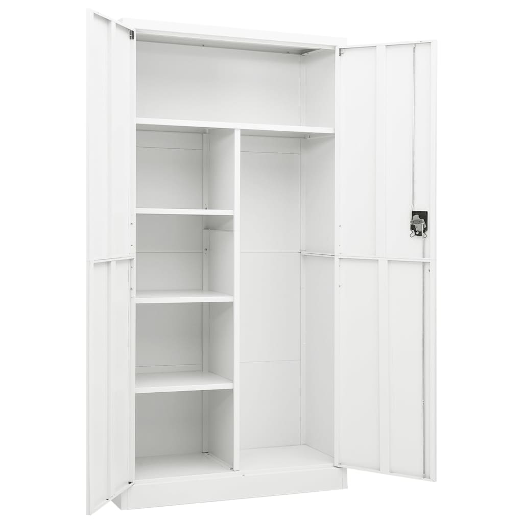 Changing room locker, white, 90x40x180cm, steel