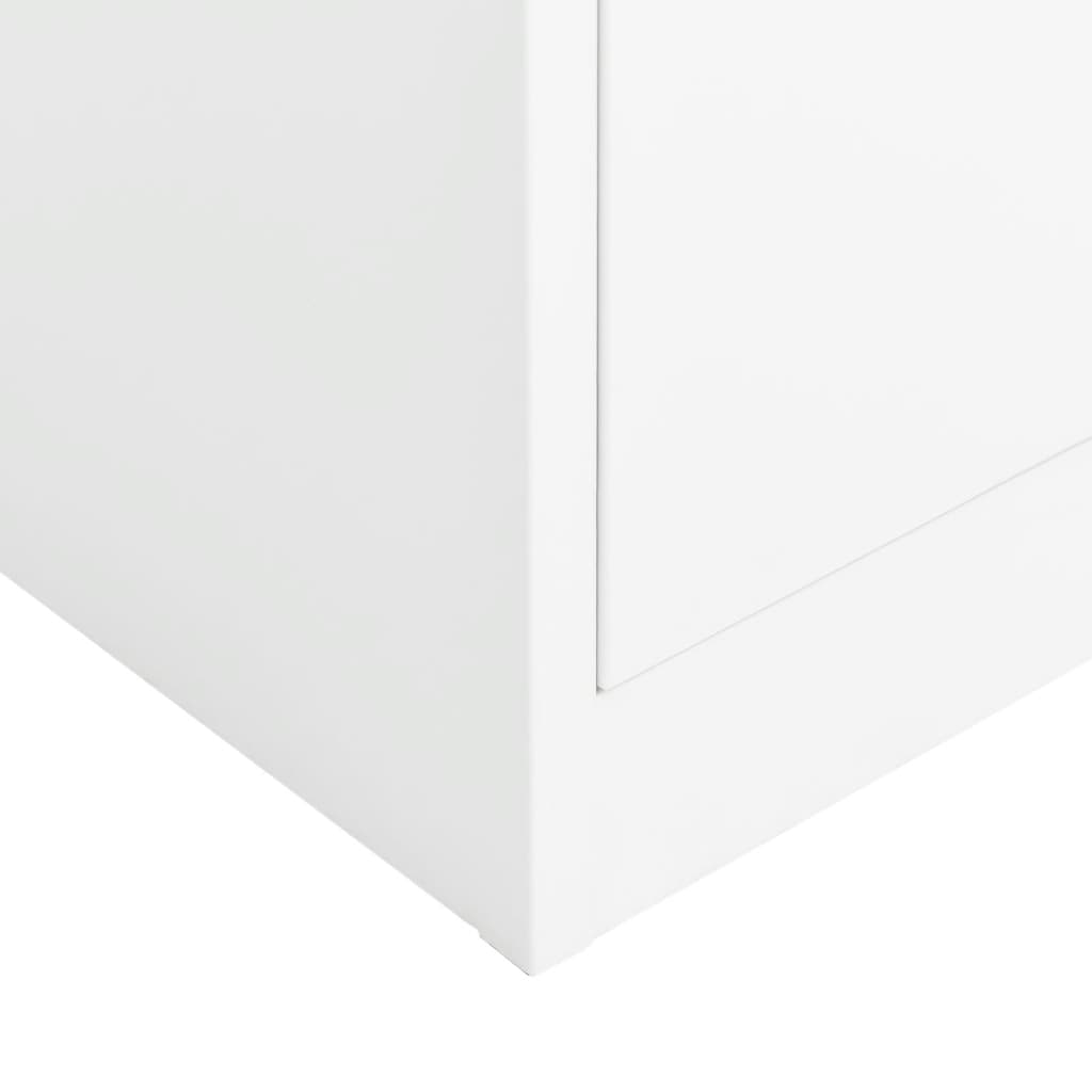 Changing room locker, white, 90x40x180cm, steel