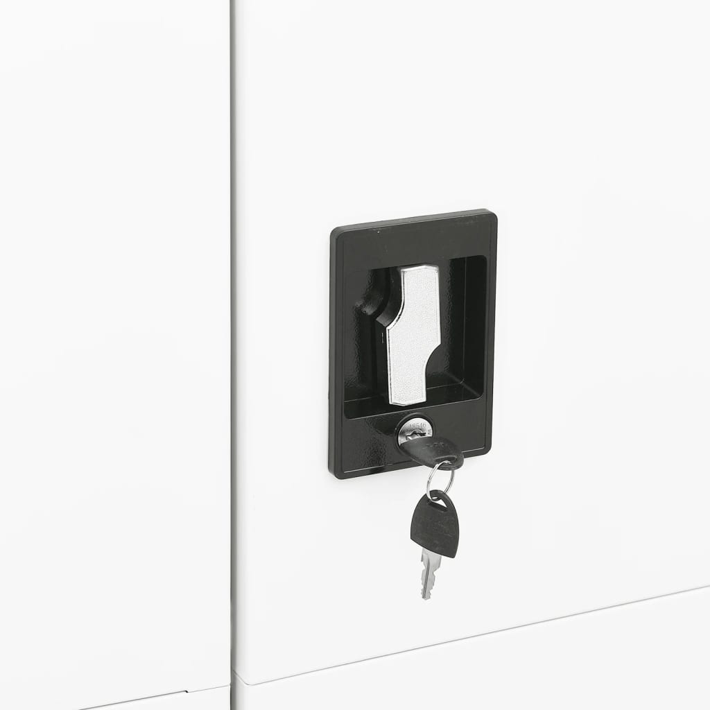 Changing room locker, white, 90x40x180cm, steel