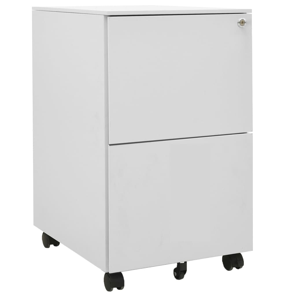 Mobile filing cabinet, gray, 39x45x67cm, steel