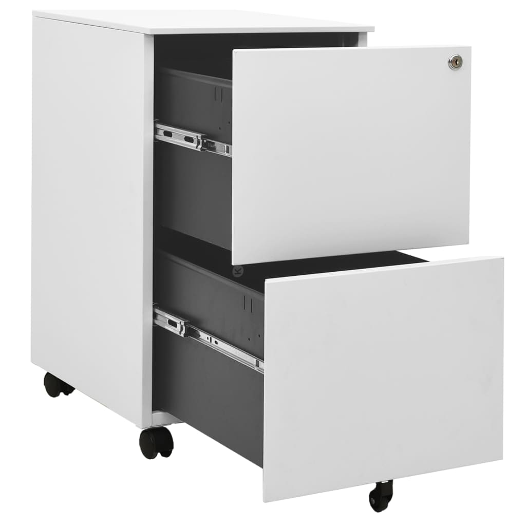 Mobile filing cabinet, gray, 39x45x67cm, steel