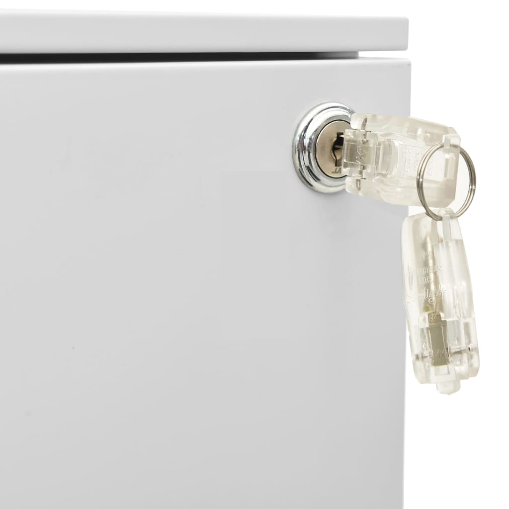 Mobile filing cabinet, gray, 39x45x67cm, steel
