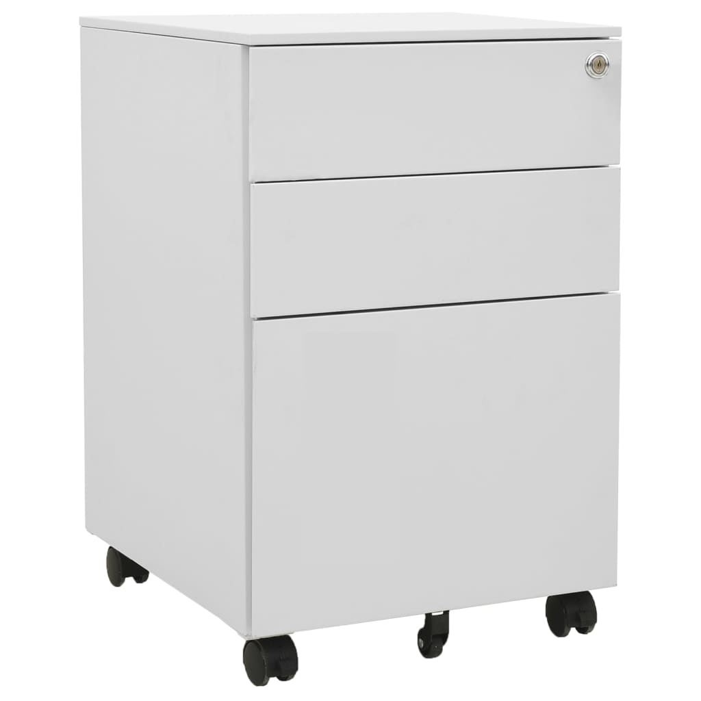 Mobile filing cabinet, gray, 39x45x60cm, steel