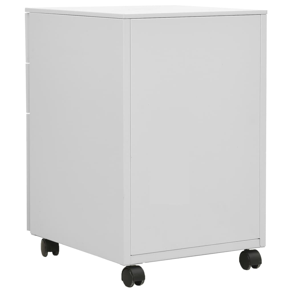 Mobile filing cabinet, gray, 39x45x60cm, steel