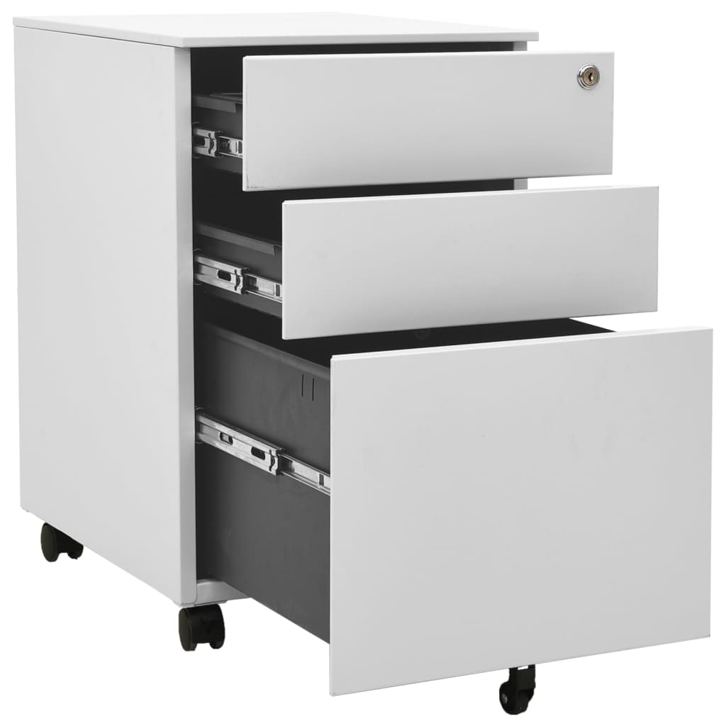 Mobile filing cabinet, gray, 39x45x60cm, steel